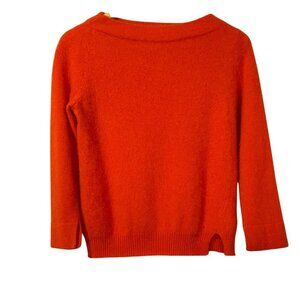 Anthropologie Sparrow 100% Cashmere Bright Orange Sweater S Cozy Minimalist